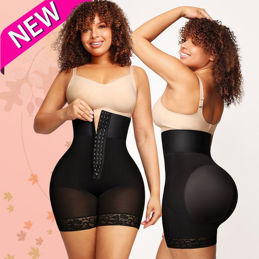 Queen Fit 02 PowerSculpt | Sky High-waisted Tummy Control Shapewear Shorts With Zip Gusset