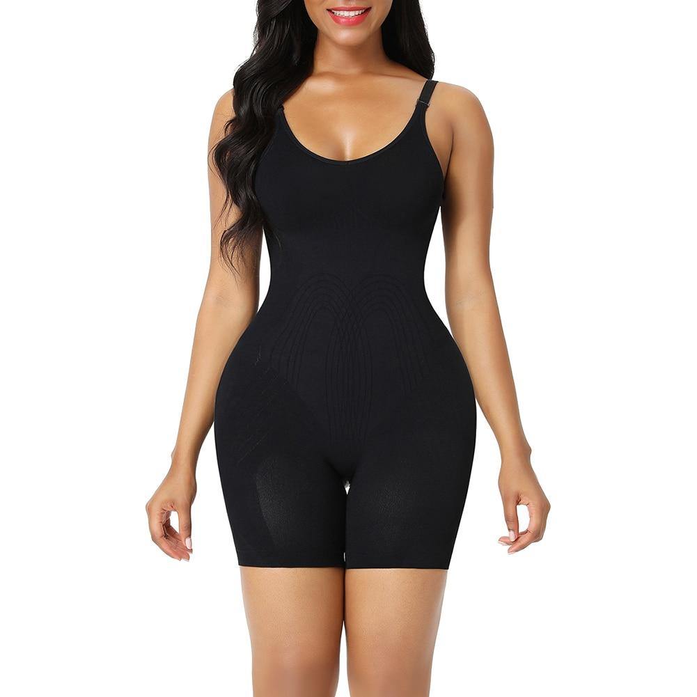CorePlus™ Coralyn Fit 3.1 A | Backless Bodysuit Short Shapewear | Black